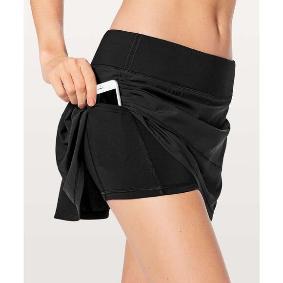 Lululemon Pace Rival Skirt (Tall) *4-way Stretch 15" Women’s Size 10 in Black - Picture 4 of 12